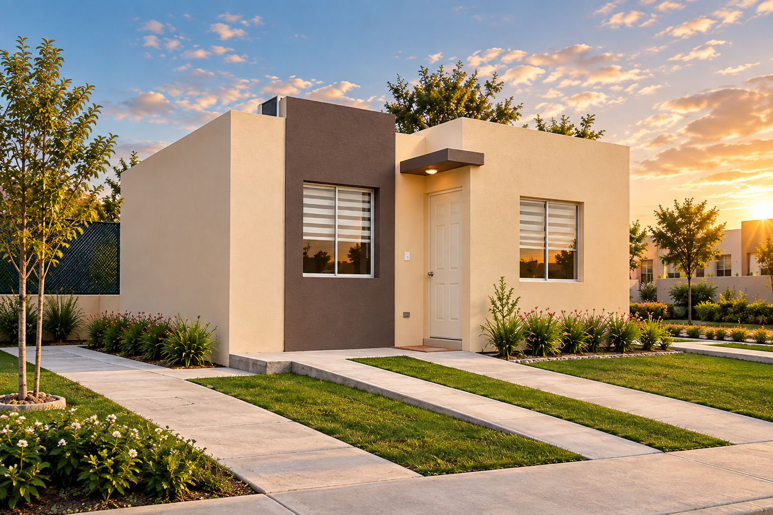 Fachada de la casa modelo Encino